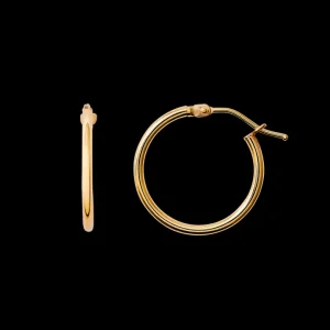 XENOX Ohrringe^FINE Basic Creolen, 9k Gelbgold goldfarben