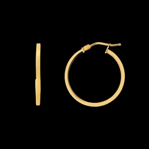 XENOX Ohrringe^FINE Basic Creolen, 9k Gelbgold goldfarben