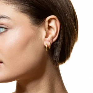 XENOX Ohrringe^FINE Basic Creolen, 9k Gelbgold goldfarben