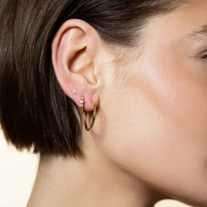 XENOX Echtgold | Ohrringe^FINE Basic Creolen, 14k Gelbgold goldfarben