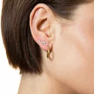 XENOX Ohrringe^FINE Basic Creolen, 9k Gelbgold goldfarben