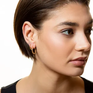 XENOX Ohrringe^FINE Basic Creolen, 9k Gelbgold goldfarben