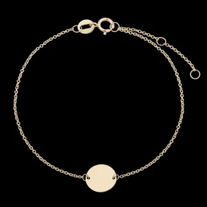 XENOX Echtgold | Armbänder^FINE Gravur Armband, 14k Gelbgold goldfarben