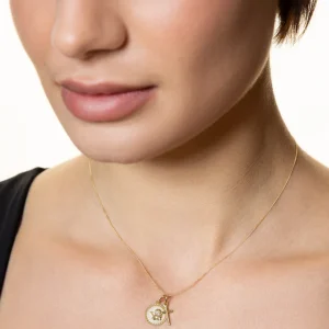 XENOX Echtgold^FINE Kreuz Anhänger, 14k Gelbgold goldfarben