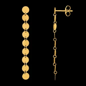 XENOX Ohrringe^FINE Ohrringe, 9k Gelbgold goldfarben