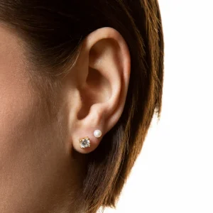 XENOX Ohrringe^FINE Ohrringe mit Zirkonia, 9k Gelbgold goldfarben