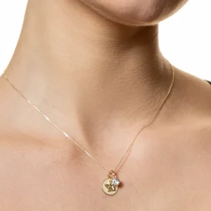 XENOX Echtgold^FINE Schutzengel Anhänger, 14k Gelbgold goldfarben