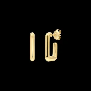 XENOX Ohrringe^FRAME Creolen aus Edelstahl, silberfarben beschichtet