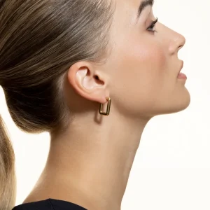 XENOX Ohrringe^FRAME Creolen aus Edelstahl, silberfarben beschichtet