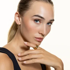 XENOX Ringe^FRAME DUO Ring aus Edelstahl, silberfarben beschichtet