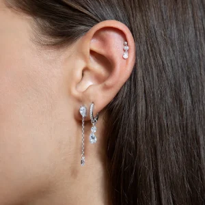 XENOX Piercings^GLANCE Piercing 925/- Sterlingsilber, rhodiniert