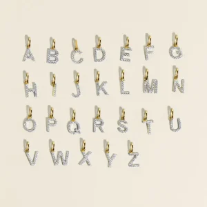 XENOX Charms^H LETTER Charm 925/- Sterlingsilber, 18k Vergoldung