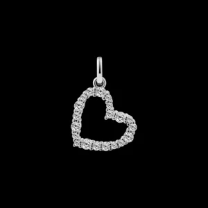 XENOX Charms^HERZ Charm 925/- Sterlingsilber, rhodiniert