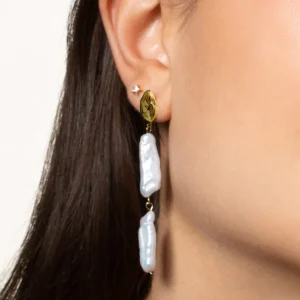 XENOX Ohrringe^ISLAND Ohrringe 925/- Sterlingsilber, 18k Vergoldung goldfarben