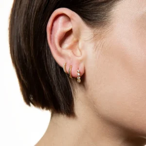 XENOX Ohrringe^KRAPPE Ohrringe 925/- Sterlingsilber, rhodiniert