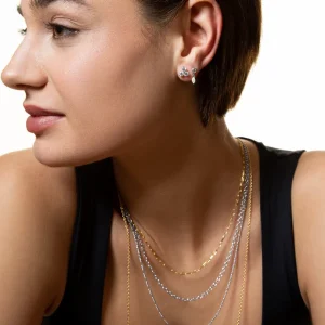 XENOX Ohrringe^KRAPPE Ohrringe 925/- Sterlingsilber, rhodiniert