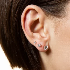 XENOX Ohrringe^KRAPPE Ohrringe 925/- Sterlingsilber, rhodiniert