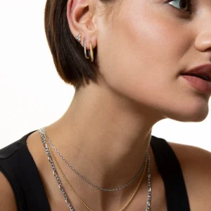 XENOX Ohrringe^KRAPPE Ohrringe 925/- Sterlingsilber, rhodiniert