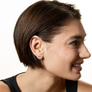 XENOX Ohrringe^KRAPPE Ohrringe 925/- Sterlingsilber, rhodiniert