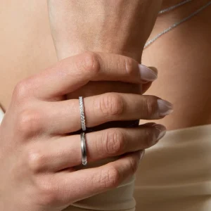 XENOX Ringe^KRAPPE Ring 925/- Sterlingsilber, rhodiniert silberfarben