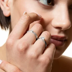 XENOX Ringe^KRAPPE Ring 925/- Sterlingsilber, rhodiniert silberfarben