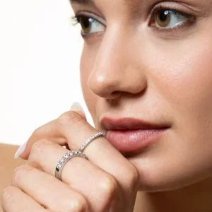 XENOX Ringe^KRAPPE Ring 925/- Sterlingsilber, rhodiniert silberfarben