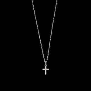 XENOX Halsketten^KREUZ Halskette 925/- Sterlingsilber, rhodiniert silberfarben