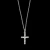 XENOX Halsketten^KREUZ Halskette 925/- Sterlingsilber, rhodiniert silberfarben