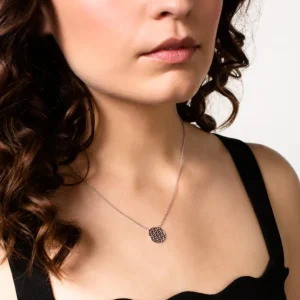 XENOX Halsketten^LEBENSBLUME Halskette 925/- Sterlingsilber, rhodiniert