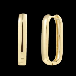 XENOX Ohrringe^LINK LARGE Creolen 925/- Sterlingsilber, rhodiniert