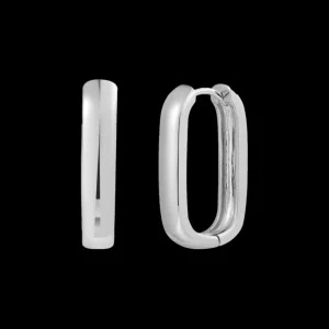 XENOX Ohrringe^LINK MEDIUM Creolen 925/- Sterlingsilber, rhodiniert