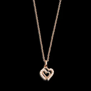XENOX Halsketten^LOVE STORY Halskette 925/- Sterlingsilber, rosé vergoldet roséfarben