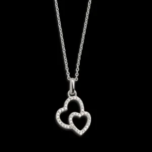 XENOX Halsketten^LOVE STORY Halskette 925/- Sterlingsilber, rhodiniert silberfarben