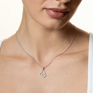 XENOX Halsketten^LOVE STORY Halskette 925/- Sterlingsilber, rhodiniert silberfarben