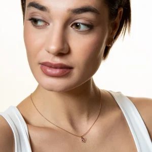 XENOX Halsketten^LOVE STORY Halskette 925/- Sterlingsilber, rosé vergoldet roséfarben