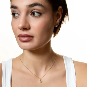 XENOX Halsketten^LOVE STORY Halskette 925/- Sterlingsilber, 18k Vergoldung goldfarben