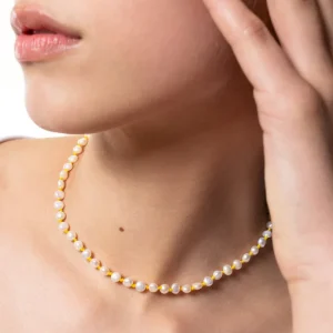 XENOX Halsketten^MALIBU Halskette 925/- Sterlingsilber, 18k Vergoldung goldfarben