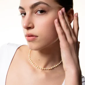 XENOX Halsketten^MALIBU Halskette 925/- Sterlingsilber, 18k Vergoldung goldfarben