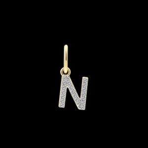 XENOX Charms^N LETTER Charm 925/- Sterlingsilber, rhodiniert