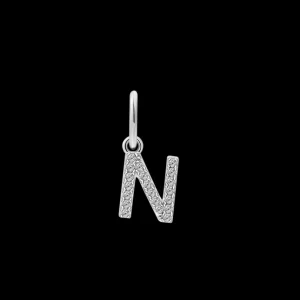 XENOX Charms^N LETTER Charm 925/- Sterlingsilber, rhodiniert