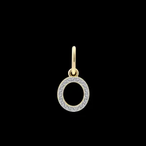 XENOX Charms^O LETTER Charm 925/- Sterlingsilber, 18k Vergoldung