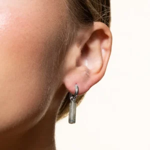 XENOX Ohrringe^OCEAN Creolen 925/- Sterlingsilber, rhodiniert silberfarben