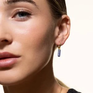 XENOX Ohrringe^OCEAN Creolen 925/- Sterlingsilber, 18k Vergoldung goldfarben