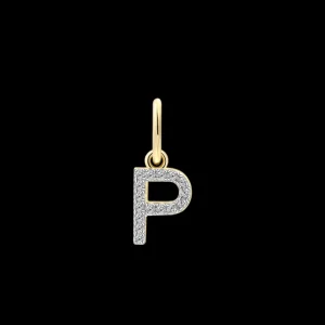XENOX Charms^P LETTER Charm 925/- Sterlingsilber, 18k Vergoldung