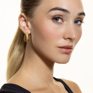 XENOX Ohrringe^PARIS Ohrringe aus Edelstahl, beschichtet goldfarben