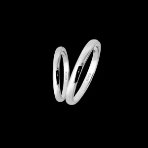 XENOX Partnerringe | Ringe^Partnerring aus 925/- Sterlingsilber, rhodiniert silberfarben