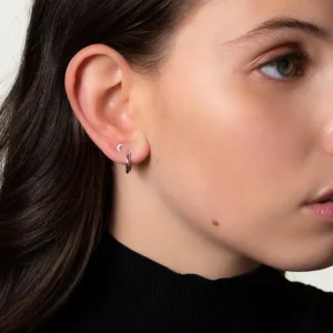 XENOX Piercings^PIERCING Mond 925/- Sterlingsilber, rhodiniert