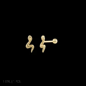 XENOX Piercings^PIERCING Schlange 925/- Sterlingsilber, rhodiniert