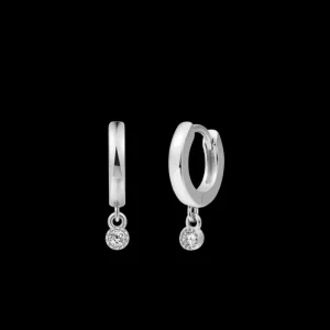 XENOX Ohrringe^PURE ESSENTIALS Creolen 925/- Sterlingsilber, rhodiniert