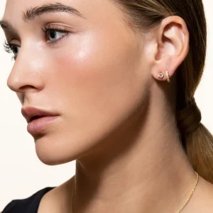 XENOX Ohrringe^PURE ESSENTIALS Creolen 925/- Sterlingsilber, rhodiniert